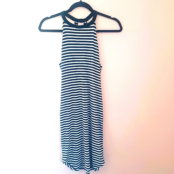 Vans Striped Halter Bodycon Dress Small - Picture 2 of 9